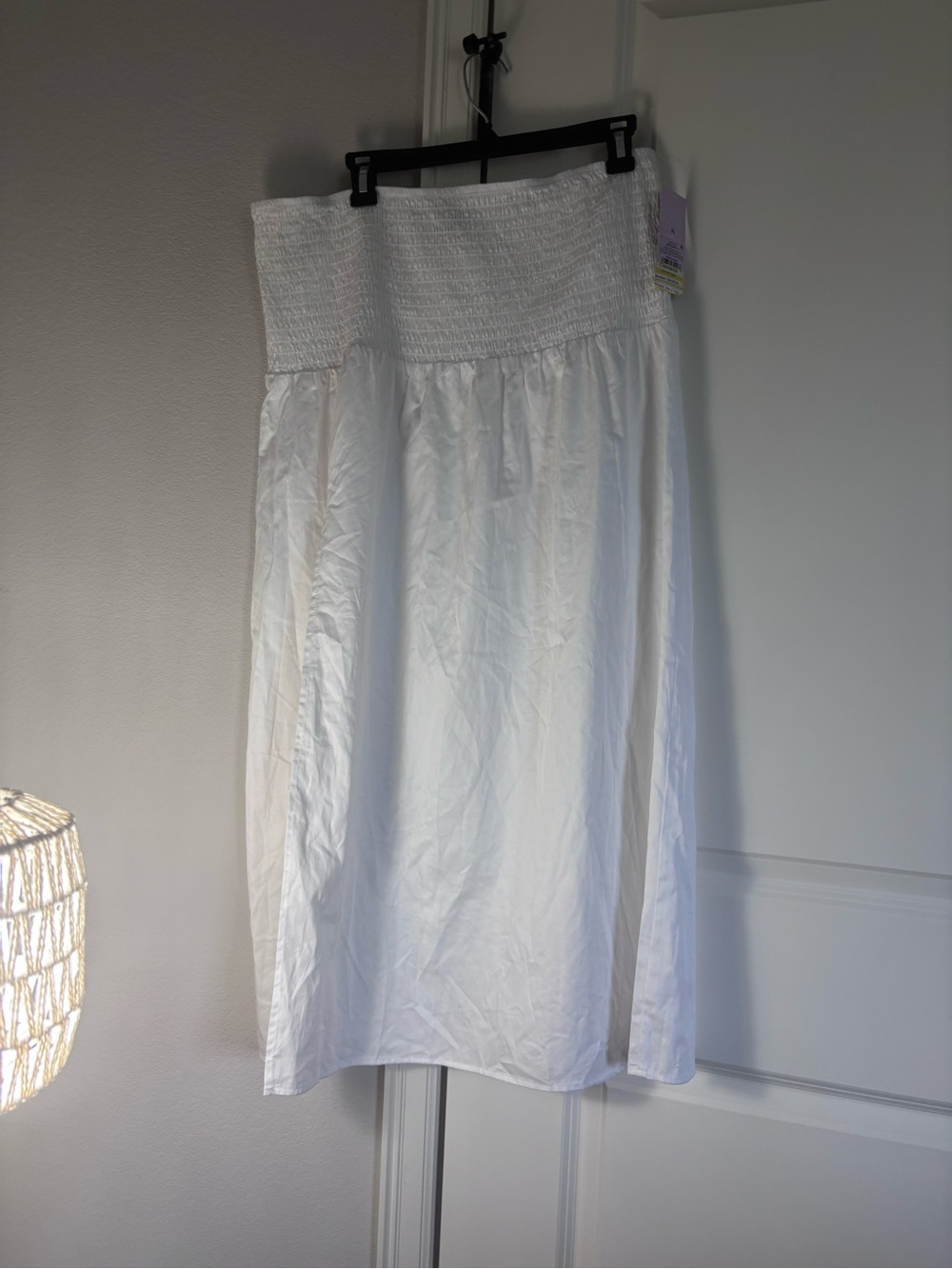 a new day White Smocked Maxi Skirt